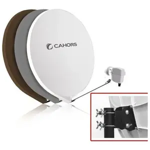 Parabole Fibre Cahors SMC 80 cm Grise Monture Metal pas cher