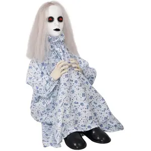 Halloween Animatie Decoratiepop Horrorkind 65 Cm