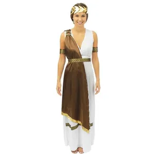 Déguisement Femme Grecque - PTIT CLOWN - Toge Marron avec Couronne et ... pas cher