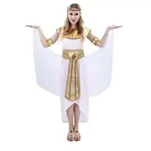 Costume adulte femme reine d'Egypte - PTIT CLOWN - Blanc et doré or - ... pas cher