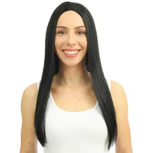 Motomo Perruque femme - CINDY - longue raide - Noir pas cher