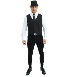 PTIT CLOWN Gilet de Gangster Noir à rayures Blanches HommeVendu parfnac-be