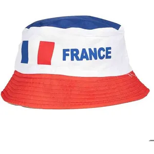 P'TIT CLOWN CHAPEAU BOB TISSU SUPPORTER FRANCE ADULTE Multicolore pas cher