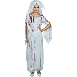 P'TIT Clown Halloween Tiener Jurkje Bloody Bride Maat 164-172 pas cher