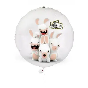 Comparateur de prix : Ballon aluminium Lapins Crétins 40 cm - Blanc