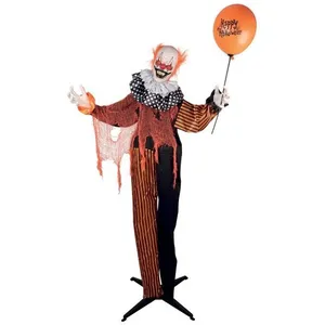Halloween Bewegende Animatiepop Killer Clown met Licht en Geluid pas cher
