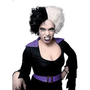 Motomo Perruque - Cruella d'Enfer - Noire et Blanche - Accessoire de déguisement pour femmeVendu parfnac-be