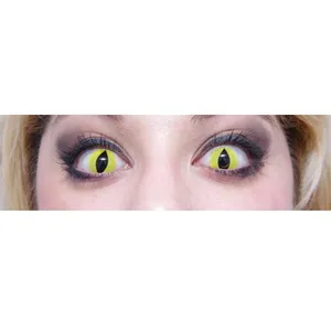 Lentilles de contact fantaisie - Oeil de chat jaune - Adulte - Mixte
