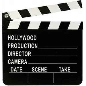 Clap Cinéma - Réplique de clap de tournage - Noir - Mixte - Adulte pas cher