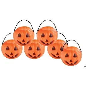6 Mini pots Citrouilles Halloween pas cher
