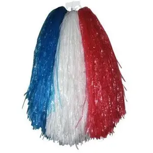 Pom-pom plastique bleu blanc rougeVendu parcdiscount