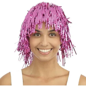 Perruque Disco Rose pas cher