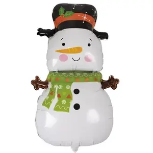 Comparateur de prix : PTIT CLOWN Ballon aluminium de Noël en bonhomme de neige de 60 cm (x1) REF/19115