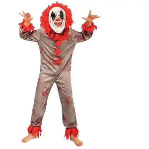 PTITCLOWN Déguisement Clown Terrifiant Enfant - Clown - Blanc Polyester - Halloween pas cher