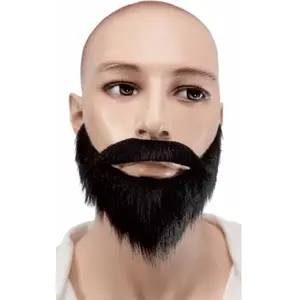 Motomo Moustache + collier - noire pas cher