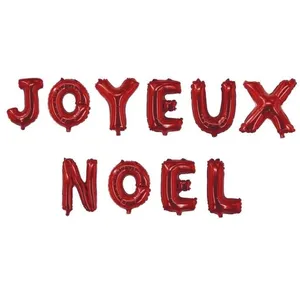 P'TIT Clown re70382 -  Ballon alu lettres JOYEUX NOEL 30 cm pas cher
