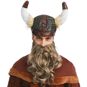 Stoffen Vikinghelm -Volwassene - Leather Look pas cher