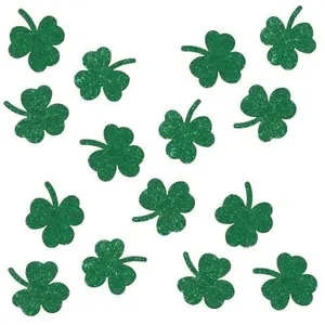 50 CONFETTIS TABLE TRÈFLE SHAMROCK VERT PAILLETÉ