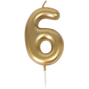 Bougie Anniversaire - PTIT CLOWN - Chiffre 6 - Or pas cher
