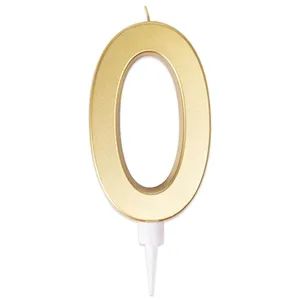 Bougie anniversaire géante - PTIT CLOWN - Or - Chiffre 0 - 13 x 6 cmVendu parrakuten