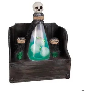 Automate Etagère avec potions magiques - PTIT CLOWN - Automate Halloween Sonore Lumineux - Animatronique - Animatronics - 30 cm pas cher