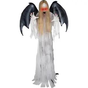 Automate Furie blanche - PTIT CLOWN - 23589 - Automate Halloween Animé Sonore Lumineux - Animatronique - Animatronics - 170 cm pas cher
