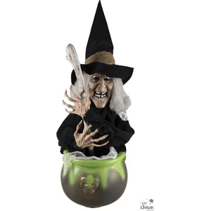 PTIT CLOWN - 23022 - Automate Halloween Sorcière avec chaudron - 40cm - animé sonore lumineux - Piles non incluses pas cher