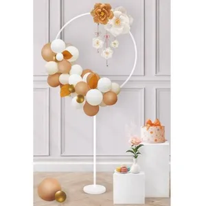 Décoration de fête - PTIT CLOWN - Support à ballons rond 165 cm - Blanc - Plastique pas cher