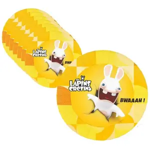 PTIT CLOWN - 8 Raving Rabbids borden 23 cm pas cher