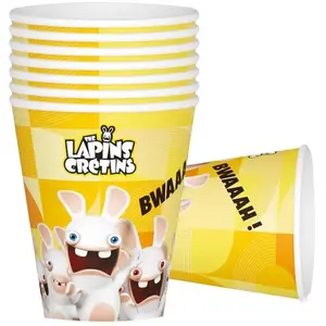PTIT CLOWN - 8 Raving Rabbids bekertjes 200 ml
