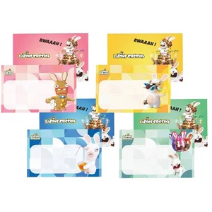 P'TIT Clown re23341, Lot de 8 cartons d'invitation Lapins Crétins pas cher