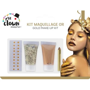 PTIT Clown re23352 - Kit maquillage et strass Or