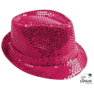 Chapeau tissu sequins borsalino rose - PTIT CLOWN - Accessoire de dégu...Vendu parcdiscount