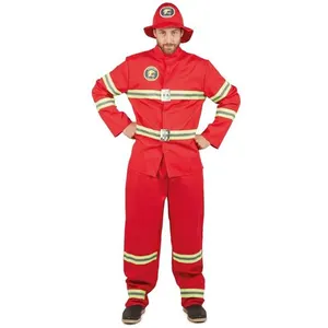 Costume adulte Homme en pompier rouge taille L-XL (x1) REF/21099 pas cher