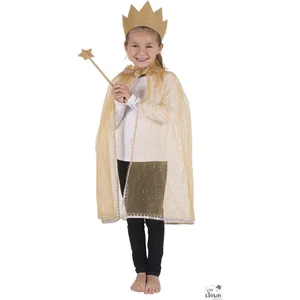 P'TIT Clown Verkleedset Prinses Goud 3-delig voor kind pas cher
