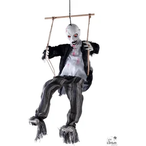 P'TIT Clown Halloween Schommelende Animatiepop Zombie 80cm