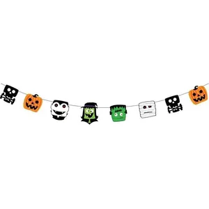 Guirlande Halloween - PTIT CLOWN - 22942 - Décoration de Fête à Suspendre - En Papier - 300 x 20 cm - Multicolore pas cher