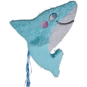 Piñata - PTIT CLOWN - Requin - Bleu et Blanc - 39 x 44cm pas cher