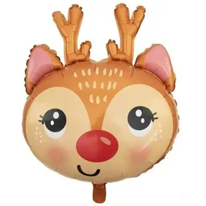 P'TIT Clown re22809, Ballon alu petit renne 55 cm
