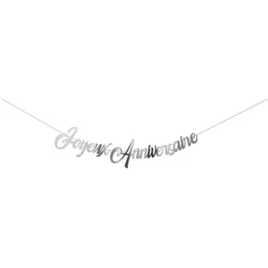 P'TIT Clown re22580 - Guirlande Joyeux Anniversaire Argent