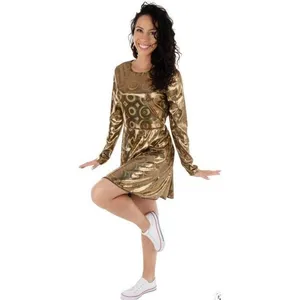 Déguisement Robe Disco Doré Femme pas cher