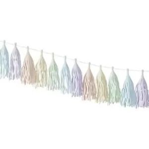 P'TIT Clown re22651 - Guirlande Pompons métallisés pastel