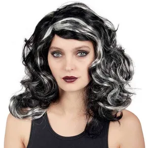 Comparateur de prix : Perruque de sorcière Halloween adulte - PTIT CLOWN - cheveux gris et n...