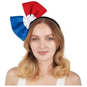 Comparateur de prix : 1 Serre-tête noeud papillon France tricolore bleu, blanc et rouge REF/...