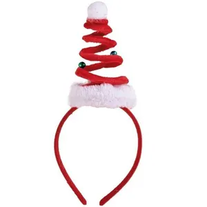 1 Serre-tête sapin de Noël sur ressort avec décoration grelots REF/223... pas cher