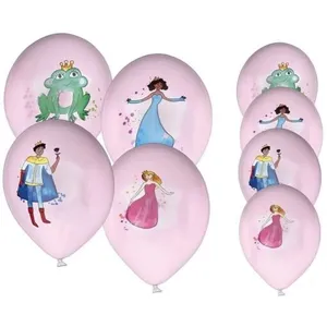 Ballons anniversaire - PTIT CLOWN - Lot de 8 - Latex rose - Motifs Pri...