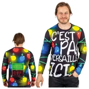 T-shirt humoristique - Lumières Versailles - Adulte - Noir pas cher
