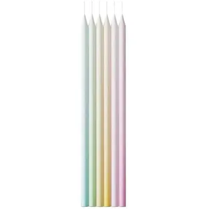 P'TIT Clown re22723 - Lot de 24 grandes bougies bobèche Multicolore pastel pas cher