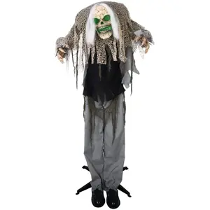 Automate Monstre bossu - PTIT CLOWN - 24062 - Automate Halloween Animé Sonore Lumineux - Animatronique - Animatronics - 160 cm pas cher