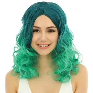 PTIT CLOWN - Luxe groene das en verf pruik voor volwassenen pas cher